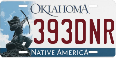 OK license plate 393DNR