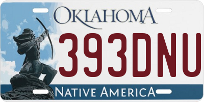 OK license plate 393DNU