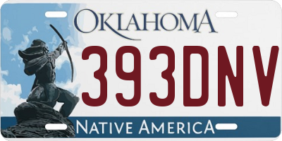OK license plate 393DNV