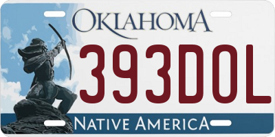 OK license plate 393DOL