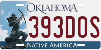 OK license plate 393DOS
