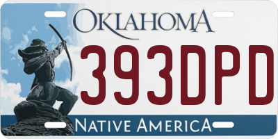 OK license plate 393DPD
