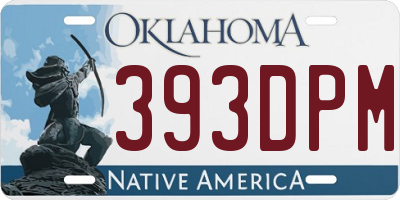 OK license plate 393DPM