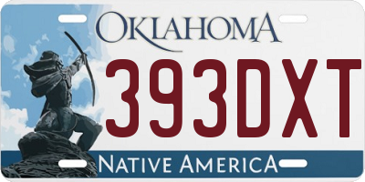OK license plate 393DXT