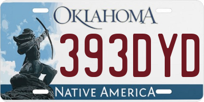 OK license plate 393DYD
