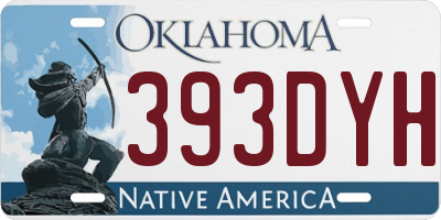 OK license plate 393DYH