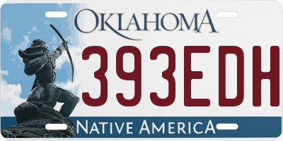 OK license plate 393EDH