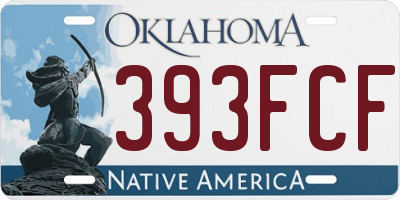 OK license plate 393FCF