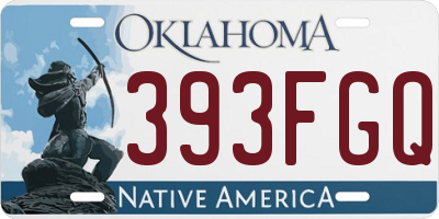 OK license plate 393FGQ