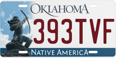 OK license plate 393TVF