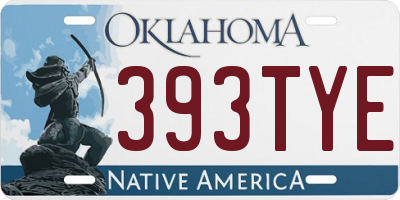 OK license plate 393TYE