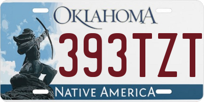 OK license plate 393TZT