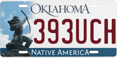 OK license plate 393UCH
