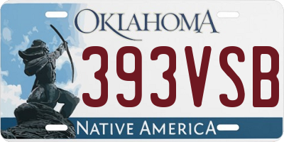 OK license plate 393VSB