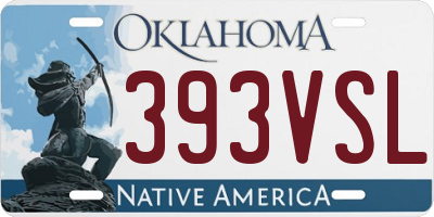 OK license plate 393VSL