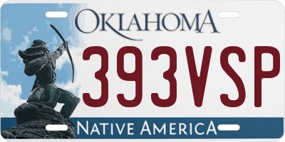 OK license plate 393VSP