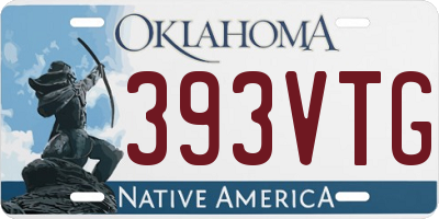 OK license plate 393VTG