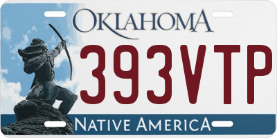 OK license plate 393VTP