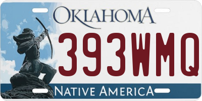 OK license plate 393WMQ