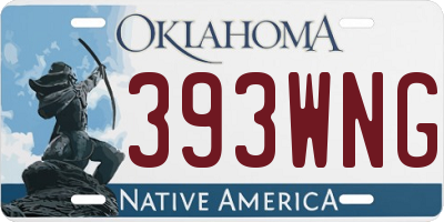 OK license plate 393WNG