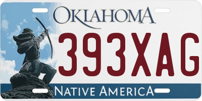 OK license plate 393XAG