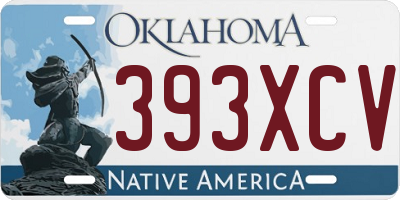 OK license plate 393XCV