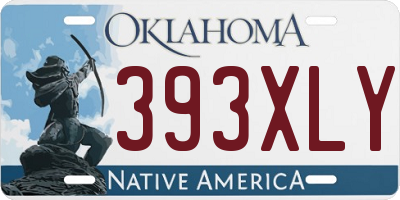 OK license plate 393XLY