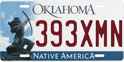 OK license plate 393XMN