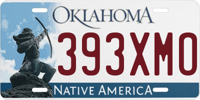OK license plate 393XMO