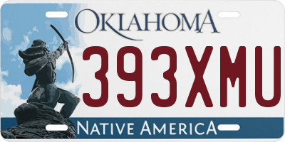 OK license plate 393XMU