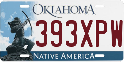 OK license plate 393XPW