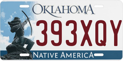 OK license plate 393XQY