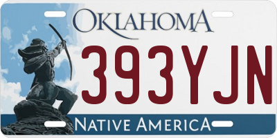 OK license plate 393YJN