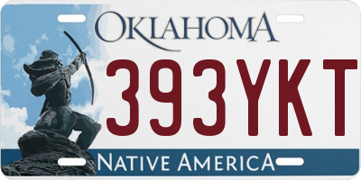 OK license plate 393YKT