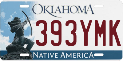 OK license plate 393YMK