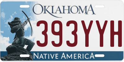 OK license plate 393YYH