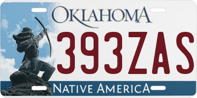 OK license plate 393ZAS