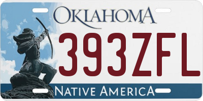 OK license plate 393ZFL