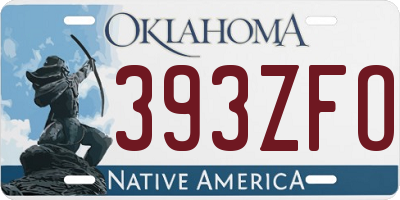 OK license plate 393ZFO
