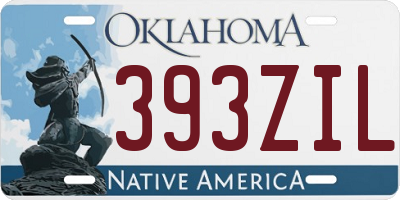 OK license plate 393ZIL