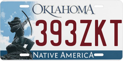 OK license plate 393ZKT