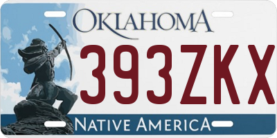 OK license plate 393ZKX
