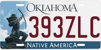 OK license plate 393ZLC