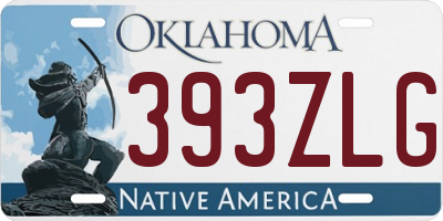 OK license plate 393ZLG