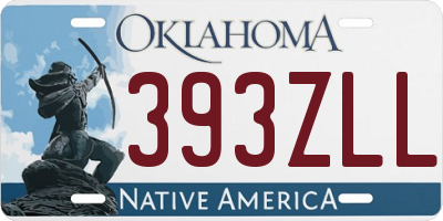 OK license plate 393ZLL