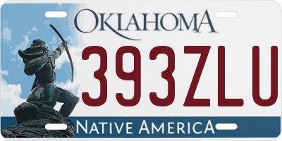 OK license plate 393ZLU