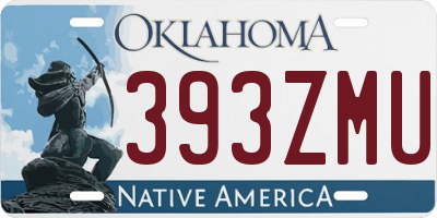 OK license plate 393ZMU