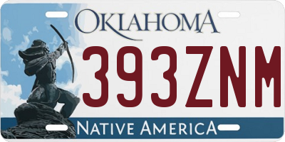 OK license plate 393ZNM