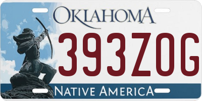 OK license plate 393ZOG