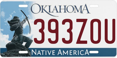 OK license plate 393ZOU
